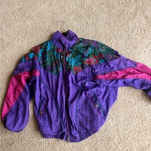 Vintage Purple Pink Windbreaker Jacket
